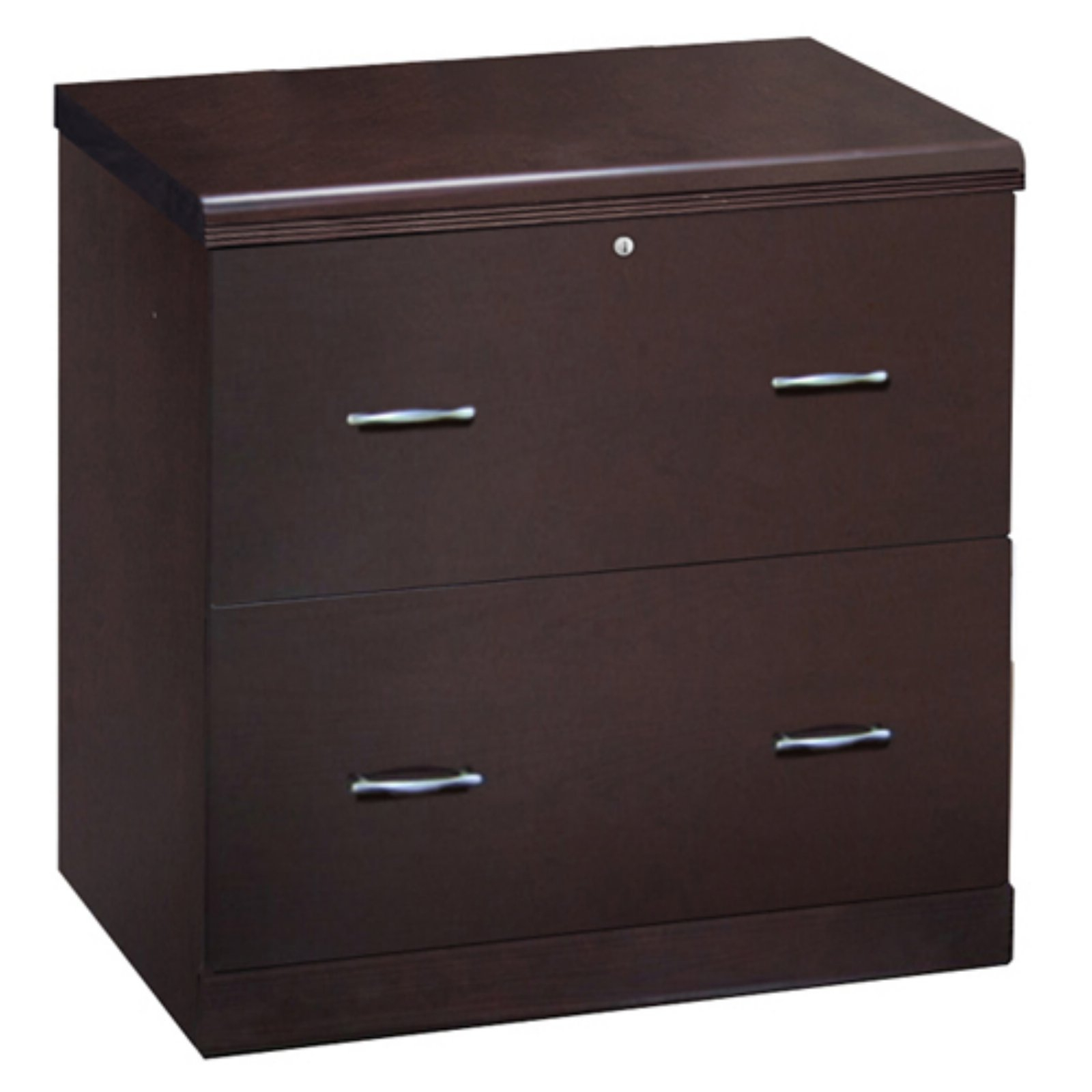 2 Drawer Lateral Wood Lockable Filing Cabinet Espresso throughout size 1600 X 1600