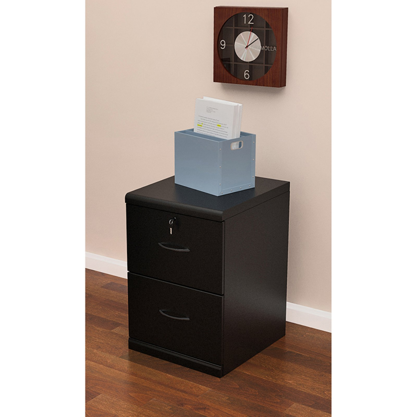 2 Drawer Vertical Wood Lockable Filing Cabinet Black Walmart with dimensions 1600 X 1600