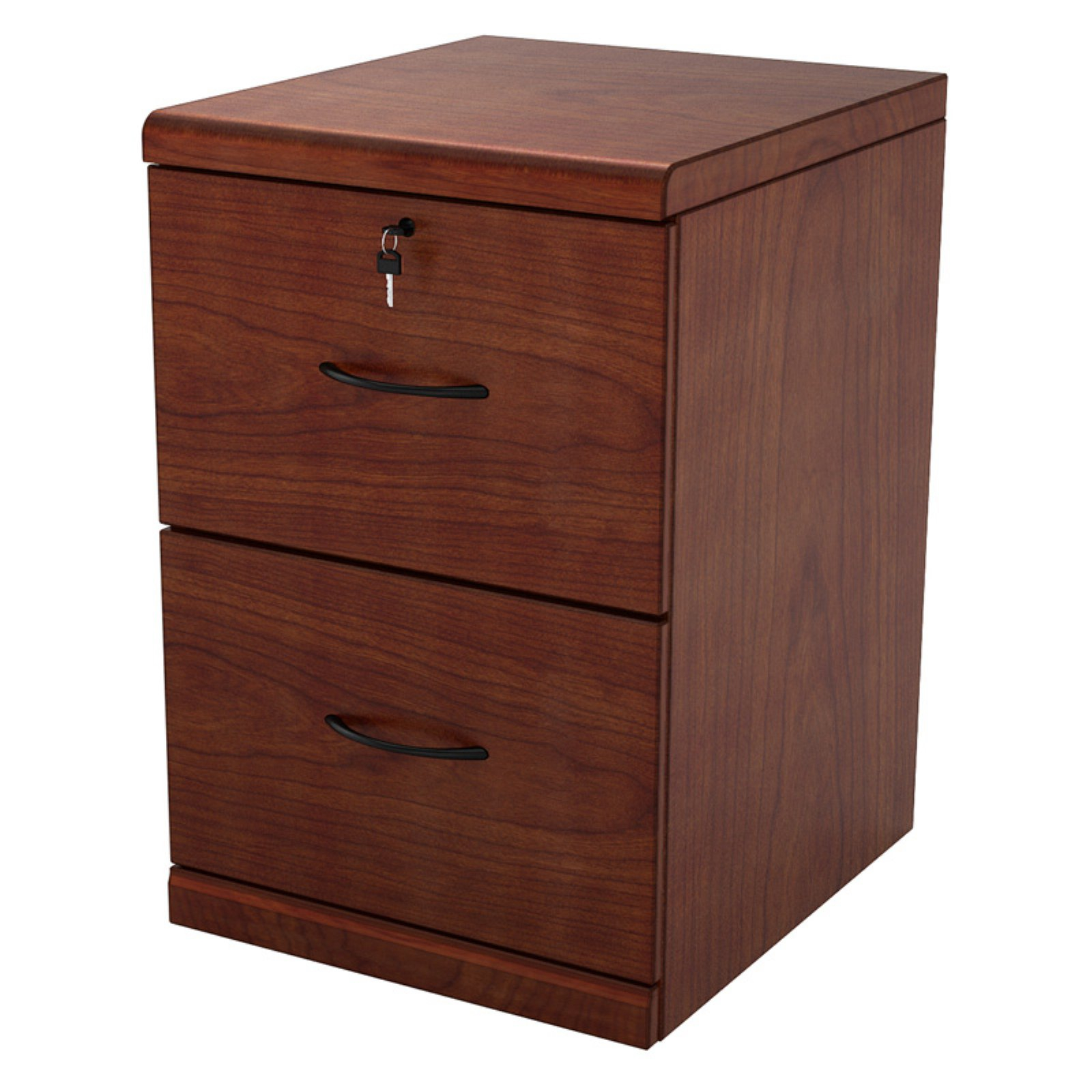 2 Drawer Vertical Wood Lockable Filing Cabinet Cherry Walmart intended for measurements 1600 X 1600