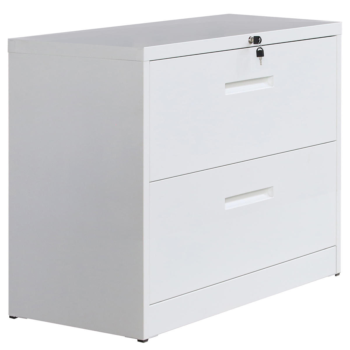 2 Drawers Office File Cabinet Lockable Metal Lateral File Document in size 1200 X 1200