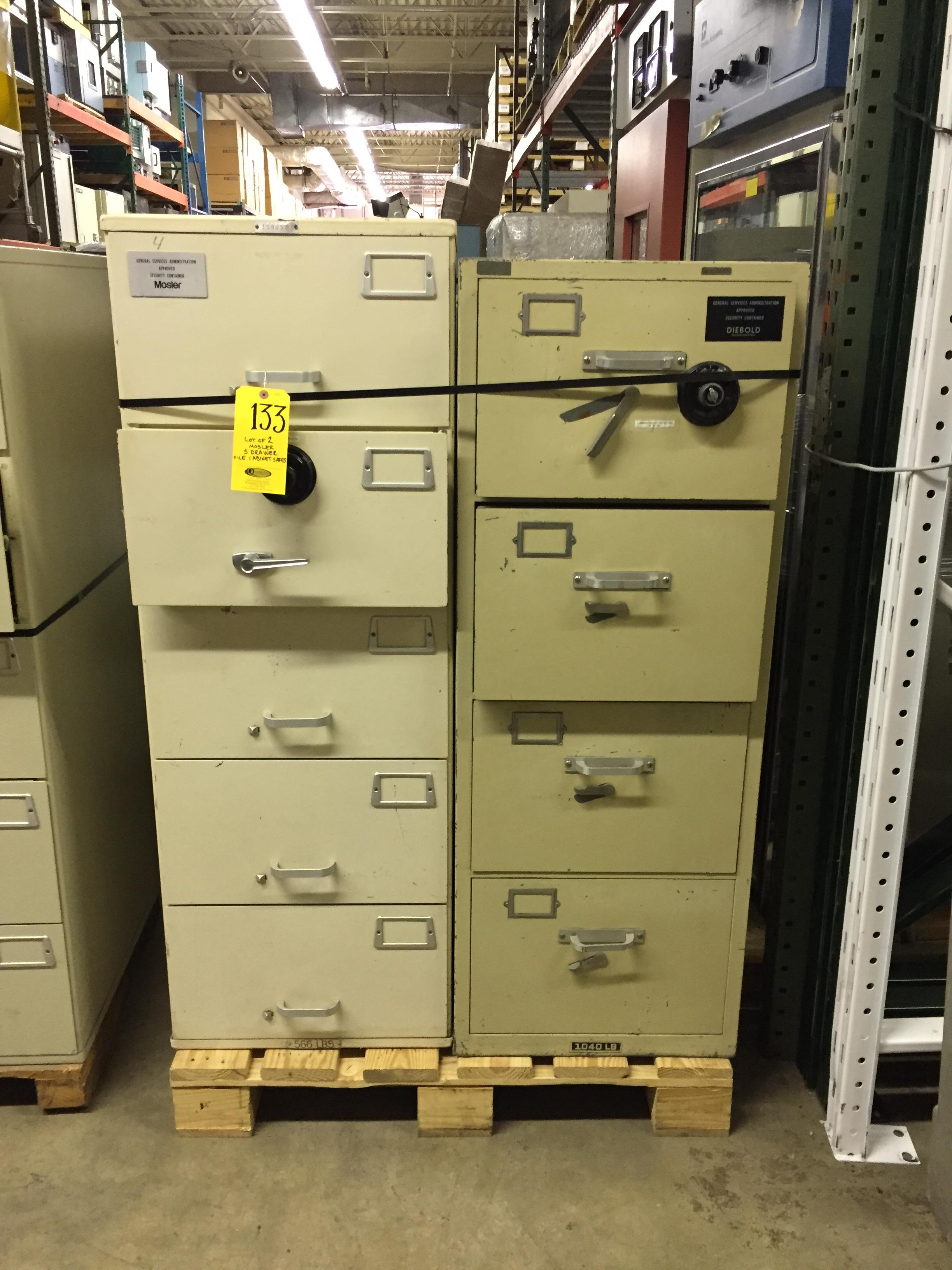 2 Mosler 5 Drawer File Cabinet Safes No Combinations with regard to sizing 2448 X 3264
