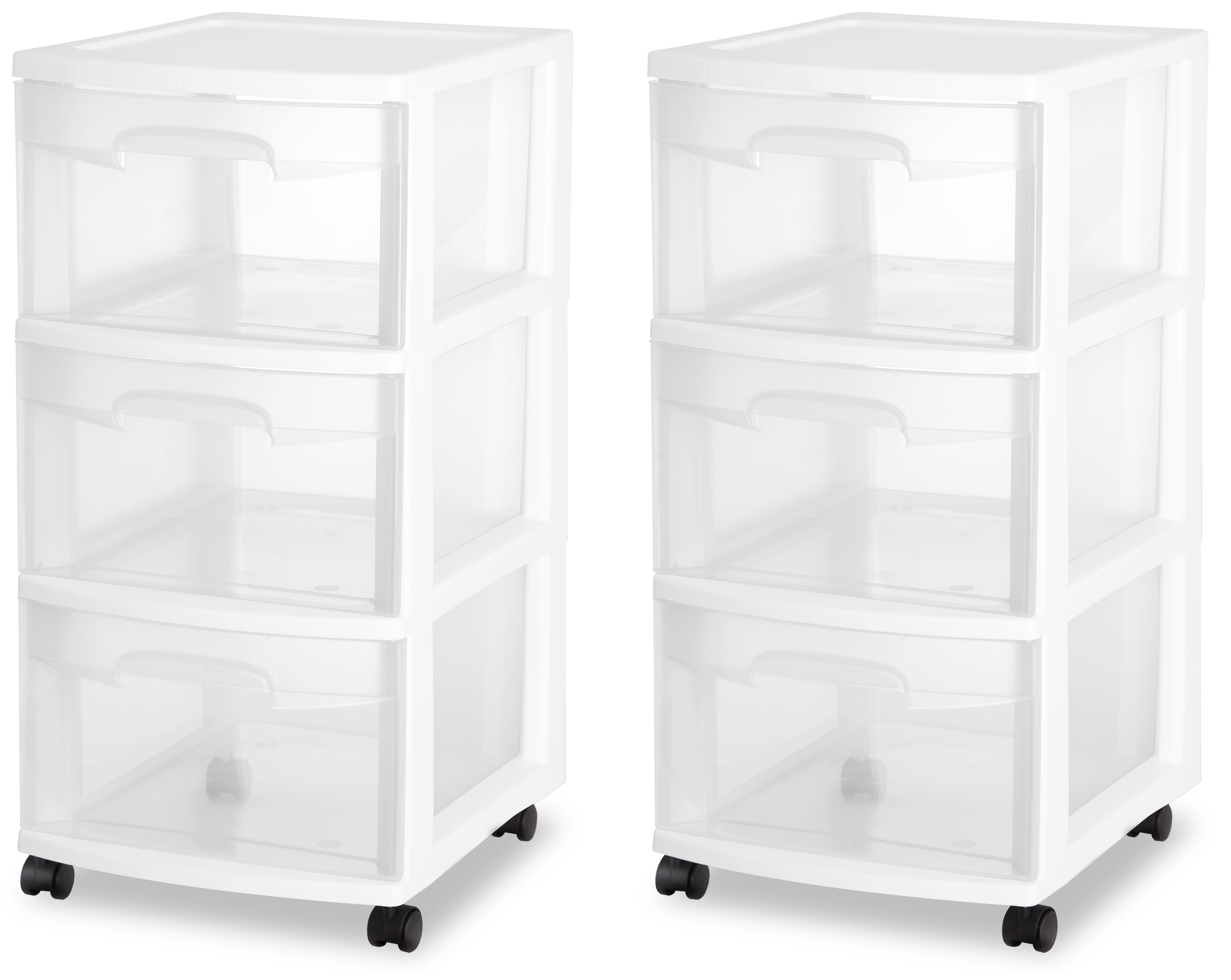 2 Pack Cart 3 Drawer Storage Boxes Sterilite Home Organizer Room intended for measurements 2768 X 2204