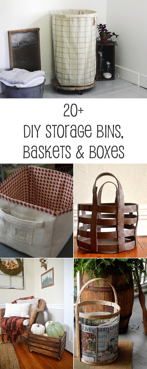 20 Diy Storage Bins Baskets Boxes throughout size 600 X 1500