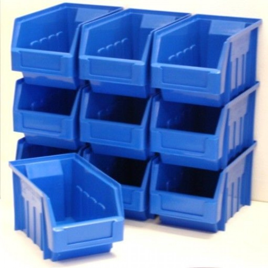 20 X Very Good Condition Plastic Parts Storage Bins Boxes Blue inside measurements 900 X 900