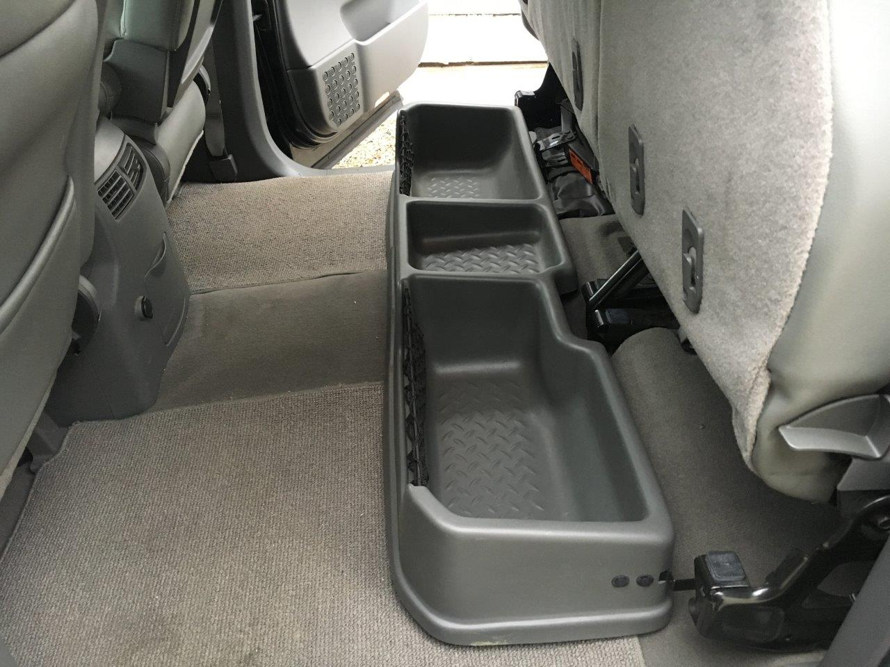 2007 Titan Sliding Bed Divider Rear Under Seat Storage Bin intended for proportions 1280 X 960