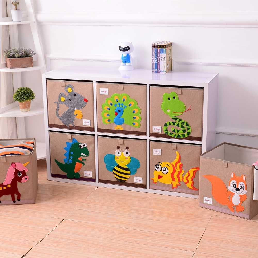 2019 3d Embroider Cartoon Animal Foldable Storage Box Kid Toy within size 1000 X 1000