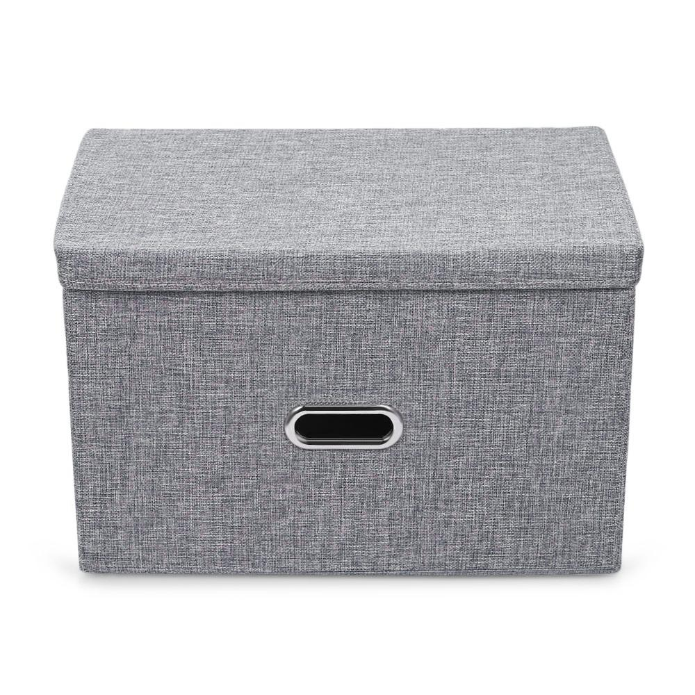 2019 45 X 30 X 28cm Home Storage Boxes Linen Fabric Foldable Basket intended for dimensions 1000 X 1000