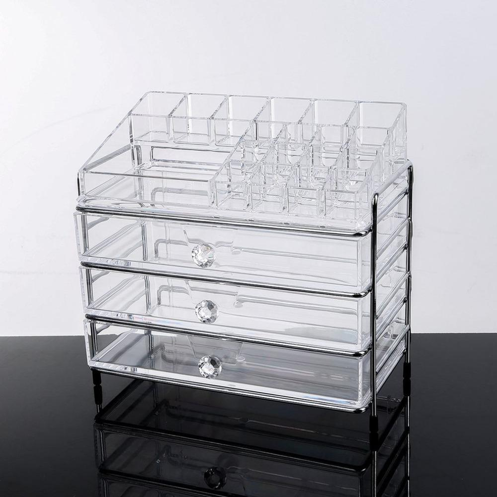 2019 Fashion Clear Makeup Organizer Acrylic Storage Box Cosmetic in measurements 1000 X 1000