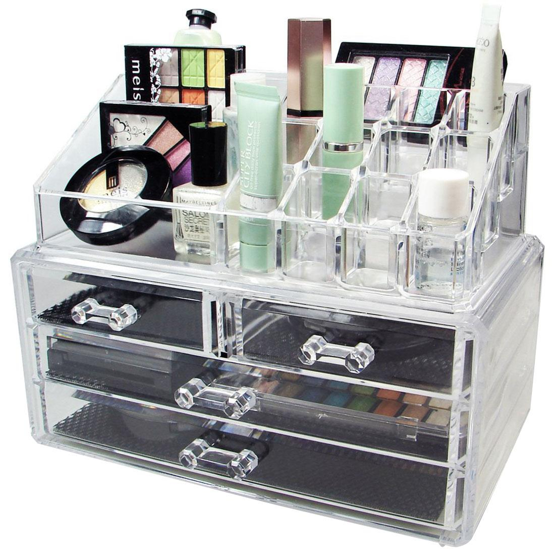 2019 New Acrylic Makeup Organizer Storage Box Case Cosmetic Jewelry with proportions 1100 X 1100