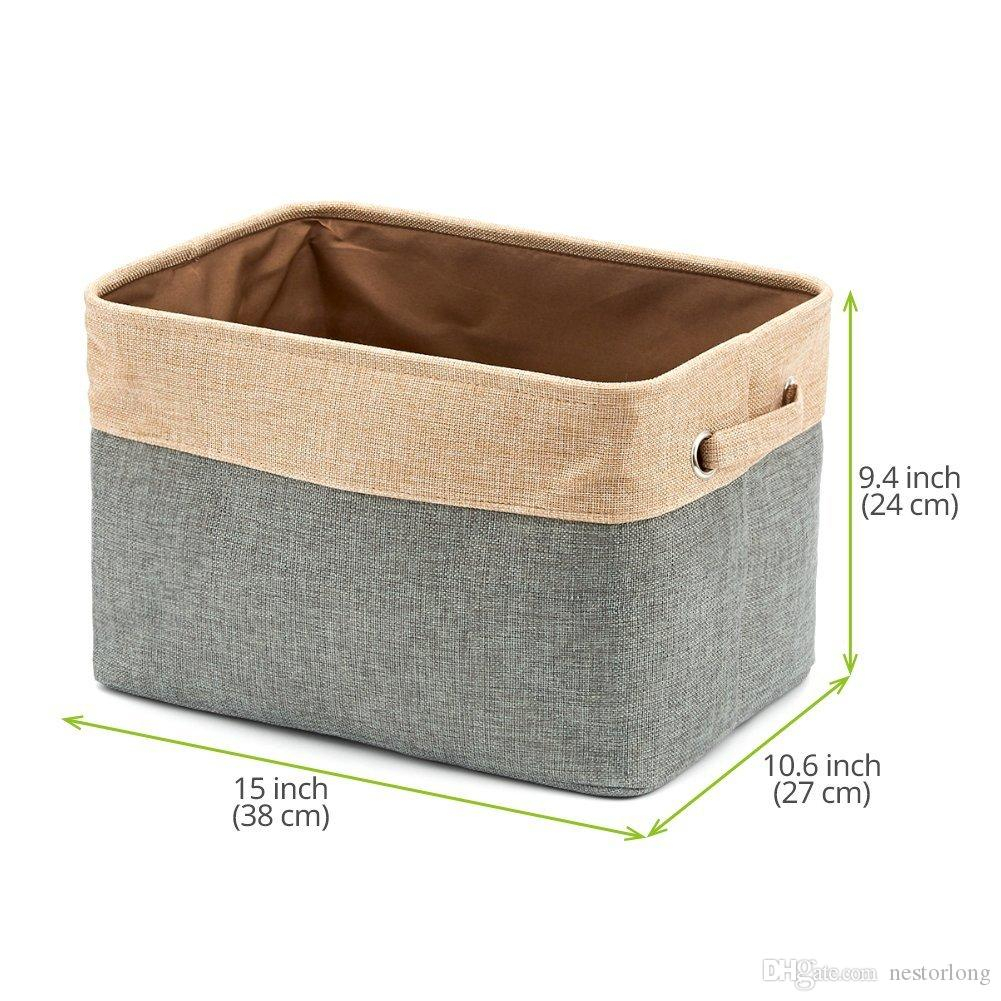 2019 New Collapsible Storage Bin Basket Rectangular Foldable Canvas pertaining to size 1001 X 1001