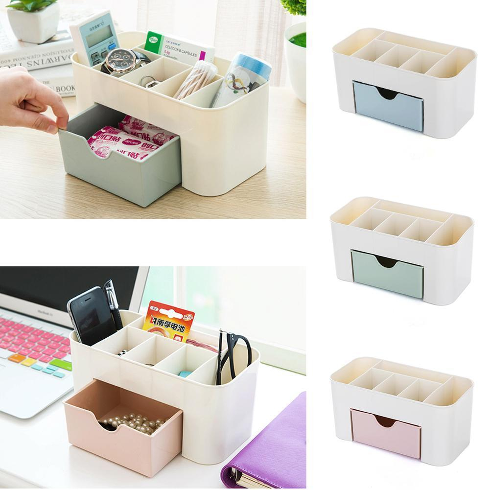 2019 Simple Style Plastic Tabletop Cosmetic Box With Small Drawers within dimensions 1001 X 1001