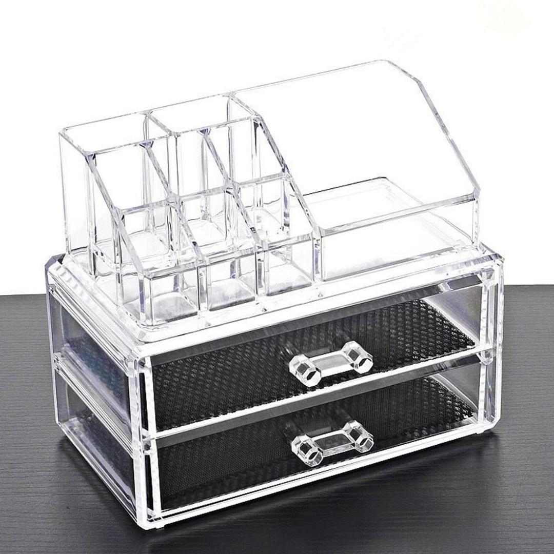 2019 Transparent Acrylic Makeup Organizer Storage Boxes Make Up regarding sizing 1080 X 1080