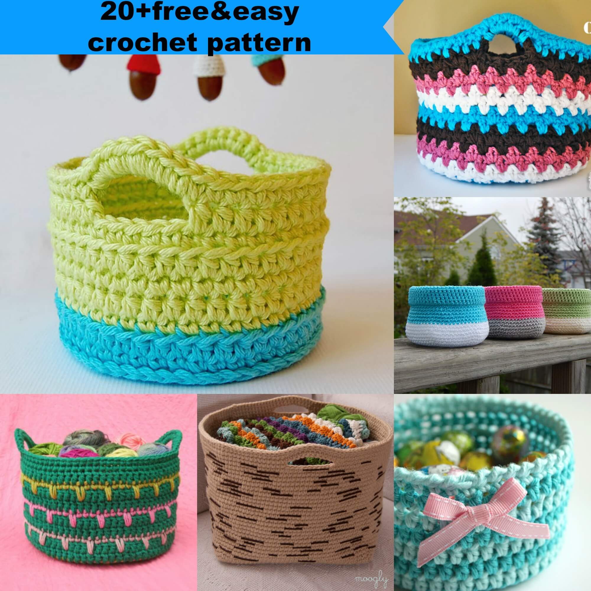 23 Free Easy Crochet Baskets Patterns with regard to proportions 2000 X 2000