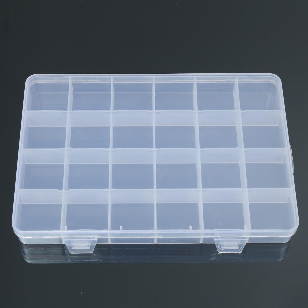 24 Grids Clear Plastic Adjustable Jewelry Storage Container Diy with regard to proportions 1200 X 1200