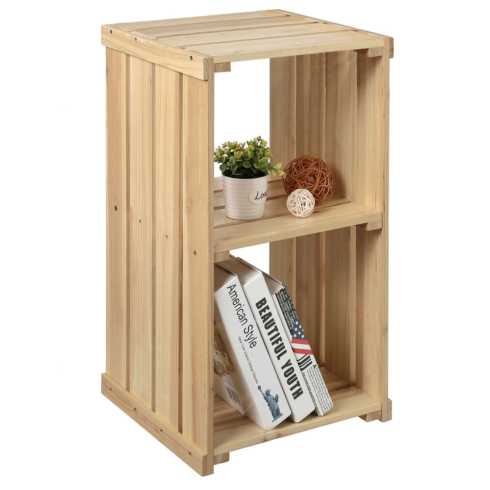 26 Inch Natural Wood Crate Design 2 Bin Storage Cub Decorative regarding sizing 1000 X 1000