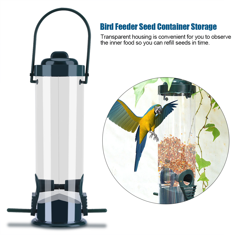 29cm Plastic Hanging Wild Bird Feeder Seed Container Storage Outdoor regarding dimensions 1001 X 1001