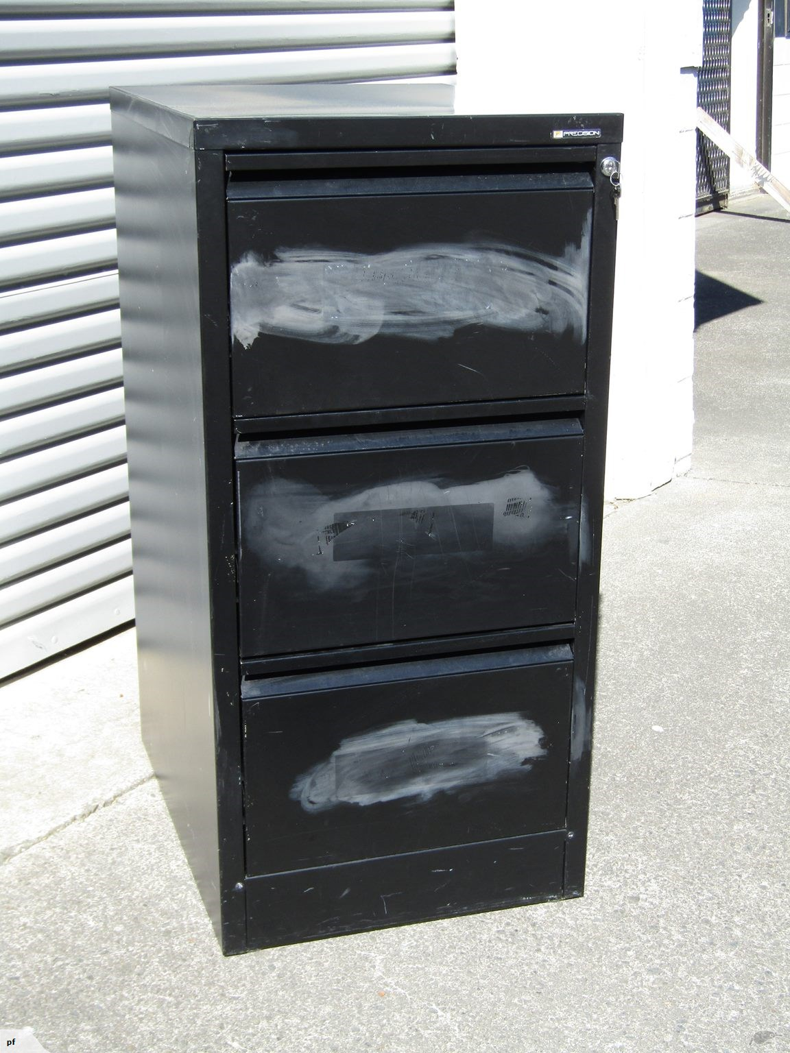 3 Drawer Black Precision Filing Cabinet 2 Keys 40 Files Trade Me throughout measurements 1152 X 1536