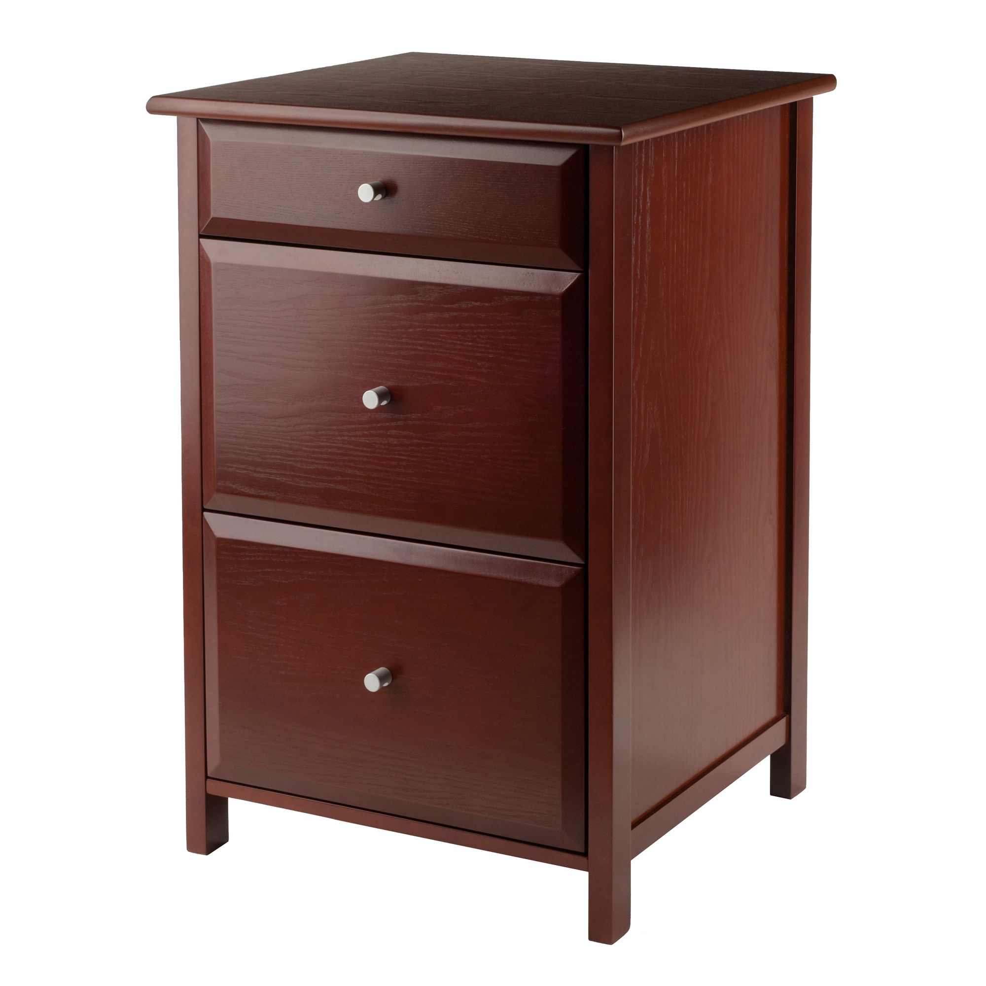 3 Drawer Vertical Wood Filecabinet Walnut Walmart for size 2000 X 2000