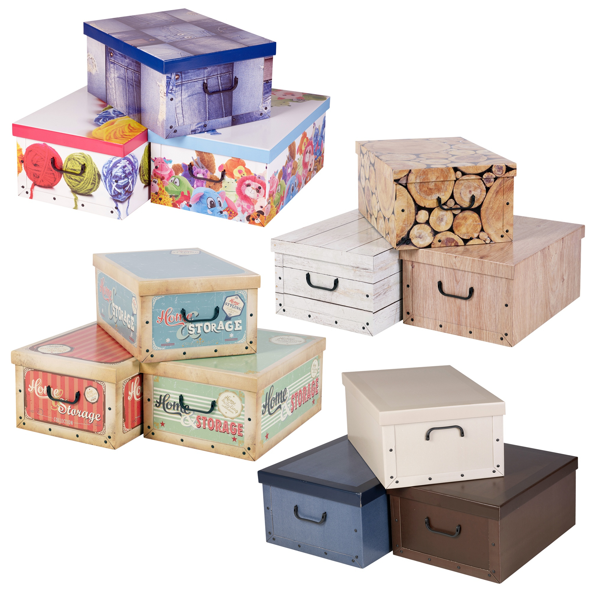 3 Large Collapsible Cardboard Storage Boxes Elegant Lightweight Lids with dimensions 2000 X 2000