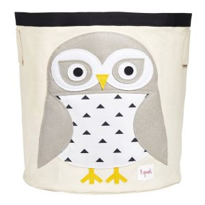 3 Sprouts Snowy Owl Storage Bin Baenvy Boutique with proportions 1500 X 1500