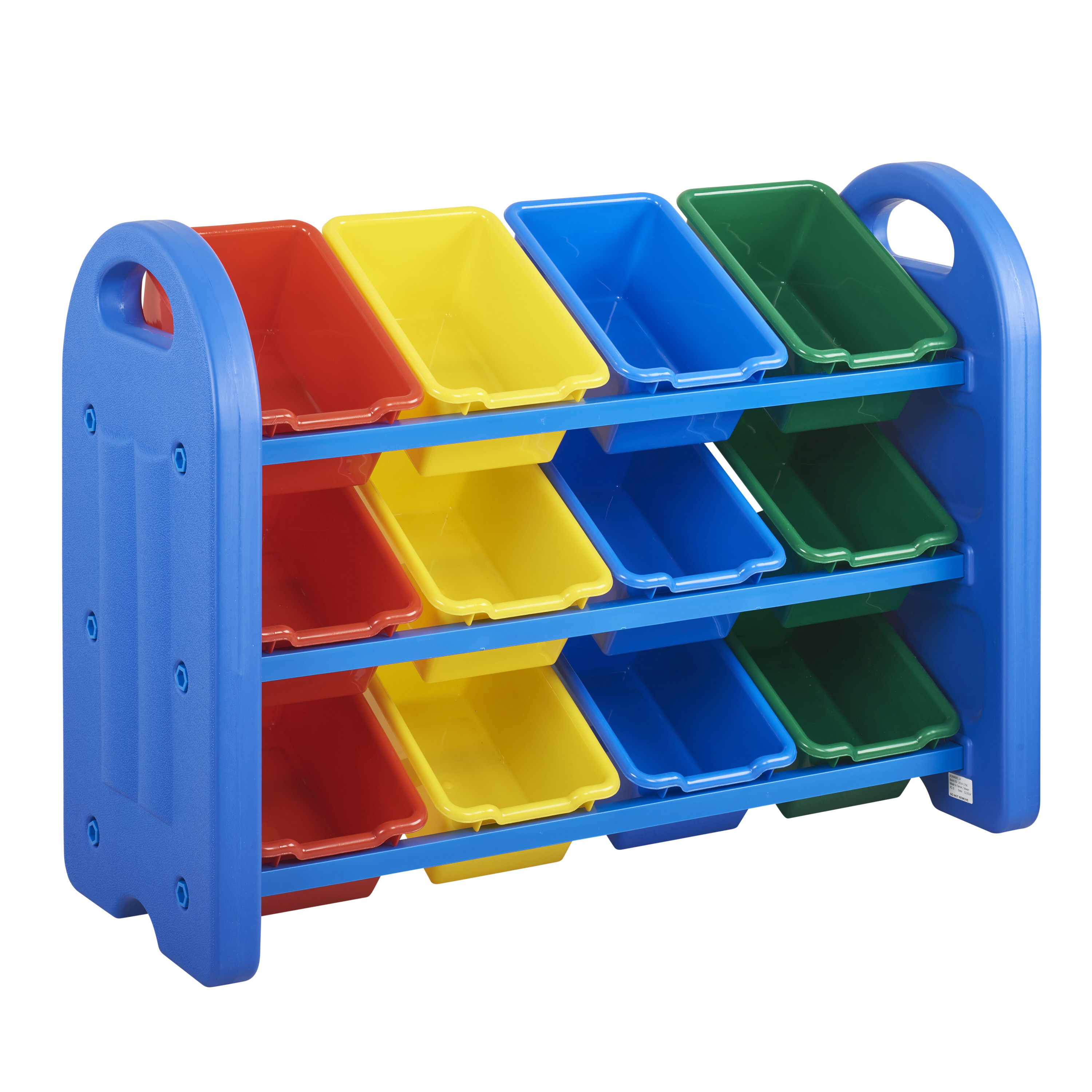 3 Tier Storage Organizer With Assorted Bins Blue Walmart regarding measurements 3000 X 3000