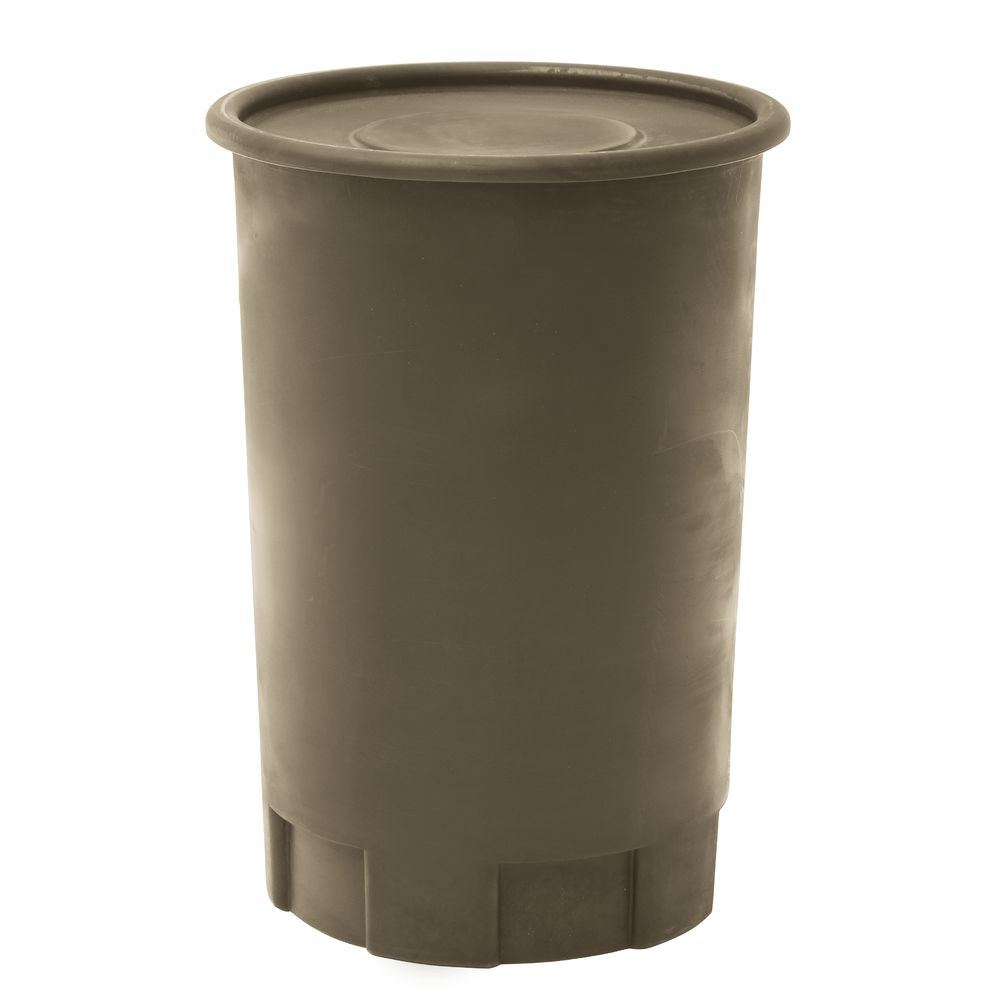 30 Gal Brown Plastic Round Smart Container With Lid 21dia X 30h pertaining to dimensions 1000 X 1000