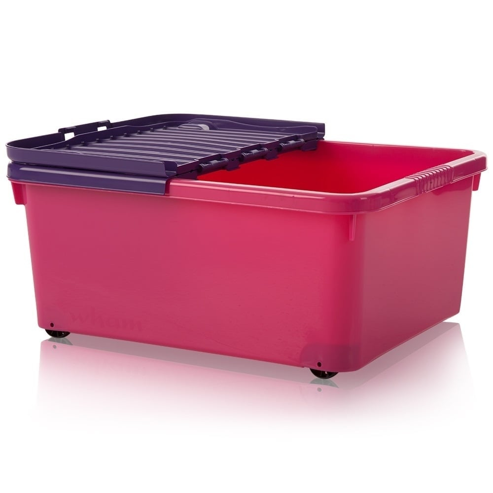 30 Litre Under Bed Plastic Box With Wheels And Folding Lid for sizing 1000 X 1000