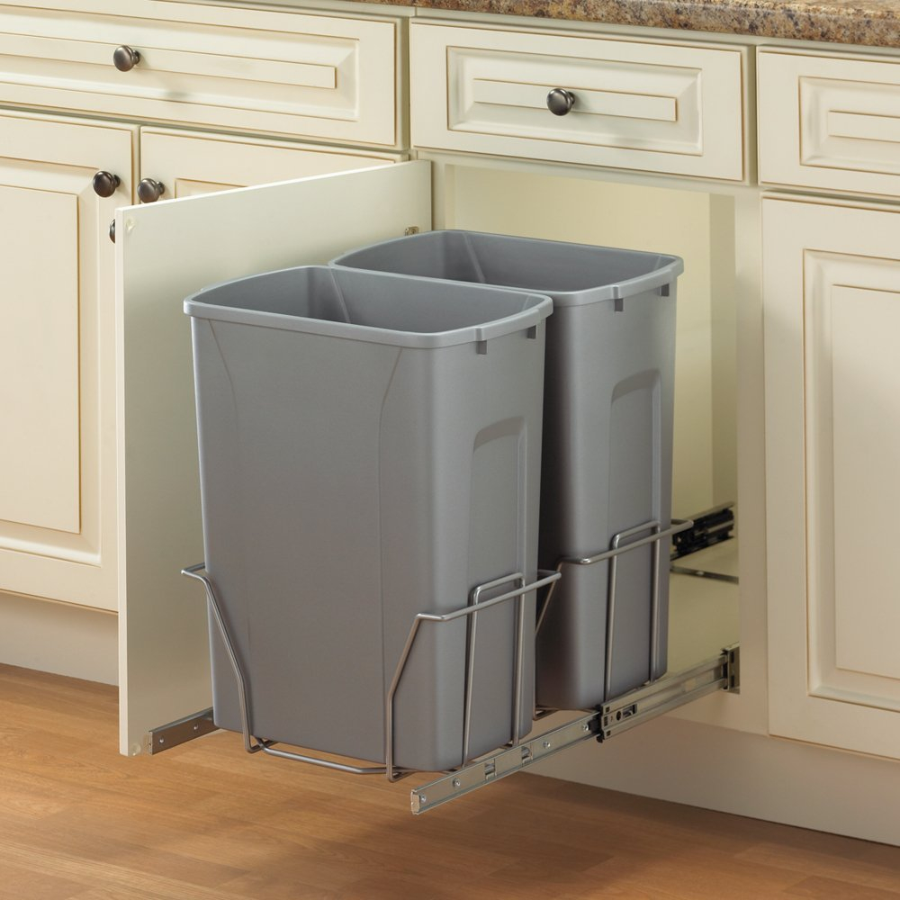 30 Most Ace Kitchen Recycling Bins Stainless Trash Can Double Bin intended for proportions 1000 X 1000