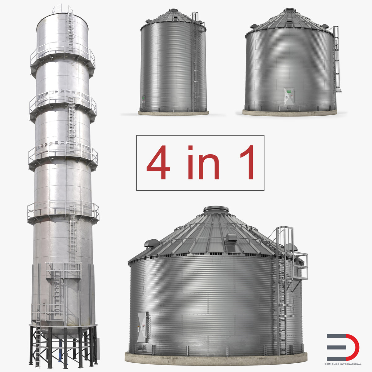 3d Model Grain Storage Bins Turbosquid 1169044 for size 1200 X 1200