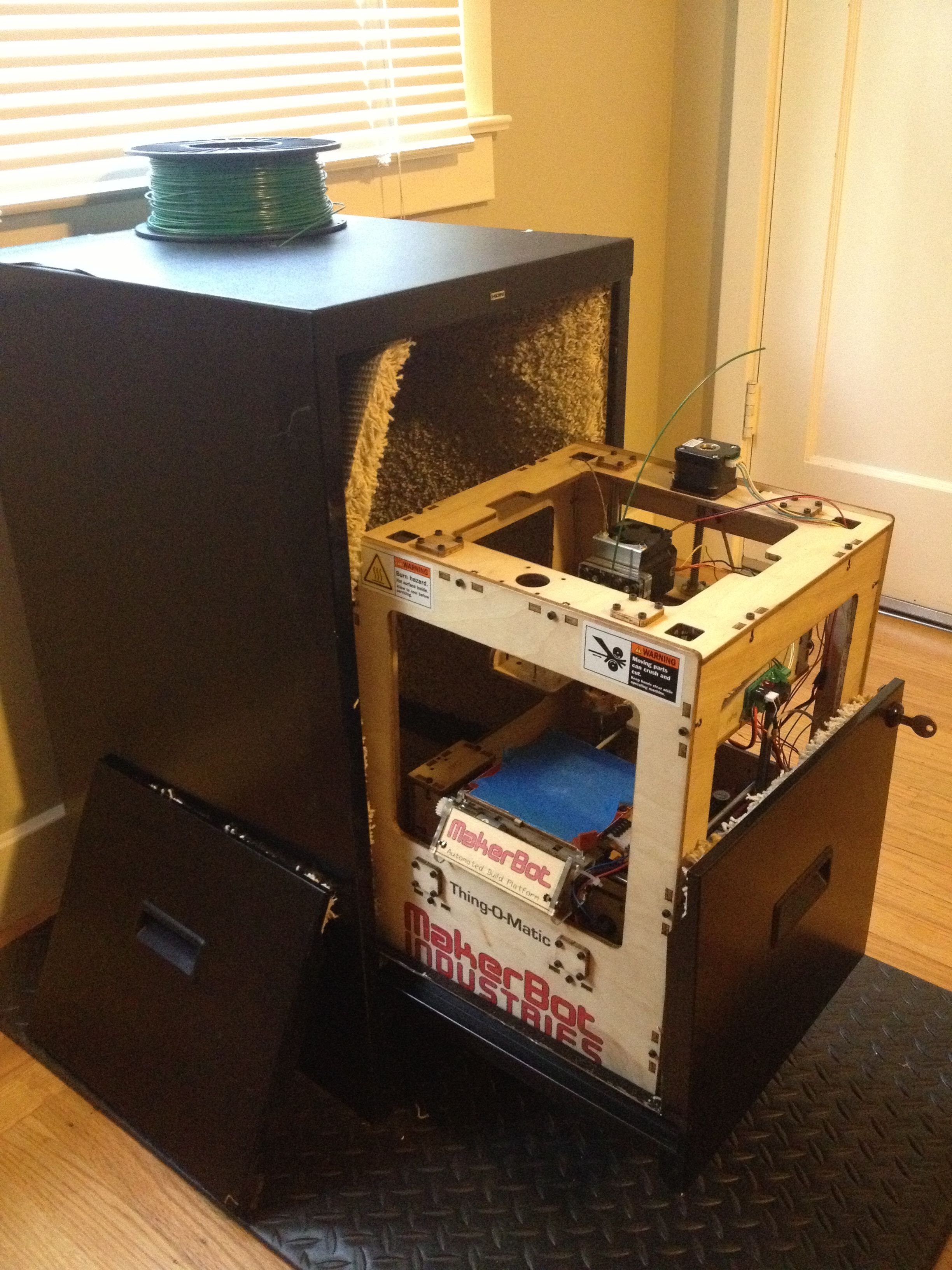 3d Printer Sound Dampening Enclosure From An Old Filing Cabinet in proportions 2448 X 3264