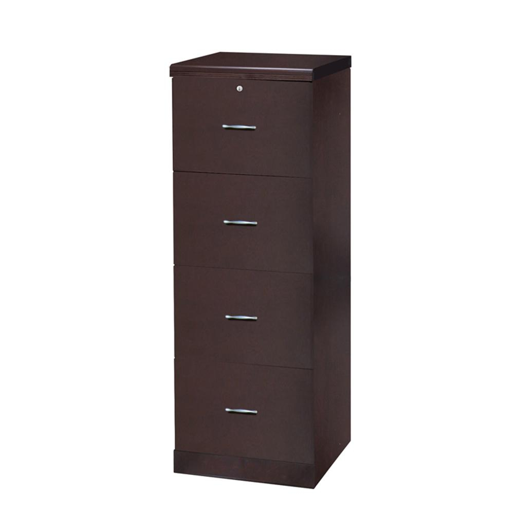 4 Drawer Espresso Vertical File with dimensions 1000 X 1000