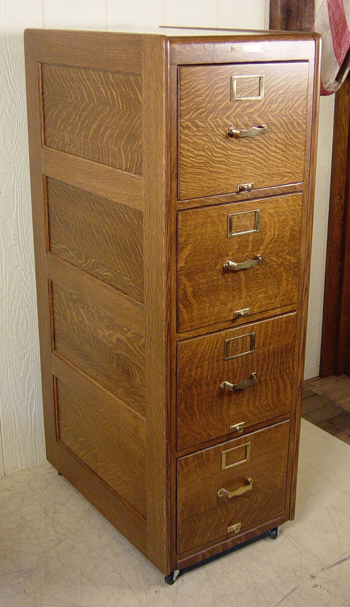 4 Drawer Letter Size Oak File Cabinet with measurements 1164 X 2016