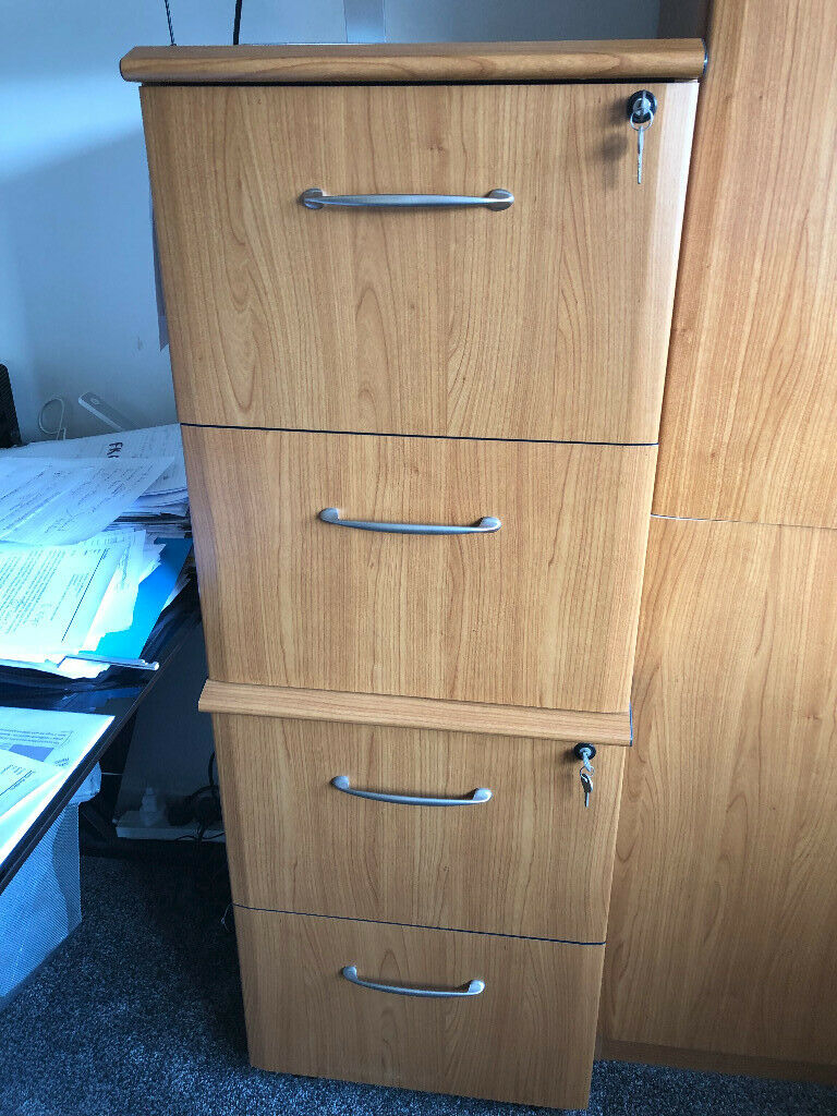 4 Drawer Locking Filing Wooden Cabinet With 60 Hanging Files On regarding size 768 X 1024