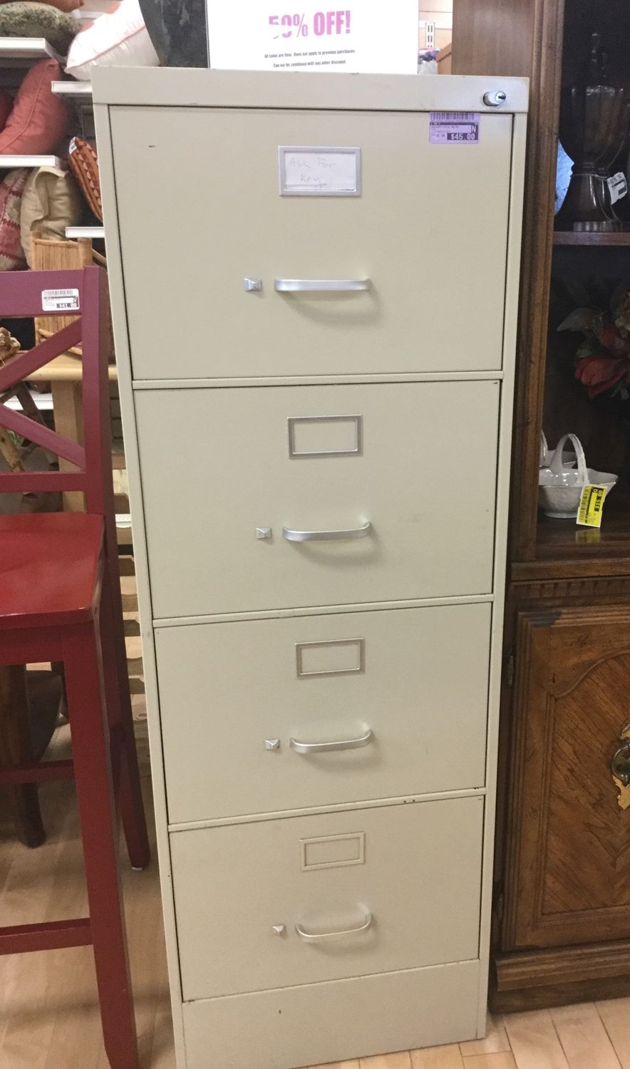 4 Drawer Metal File Cabinet 18 In Wide 285 Deep And 525 High regarding size 884 X 1500
