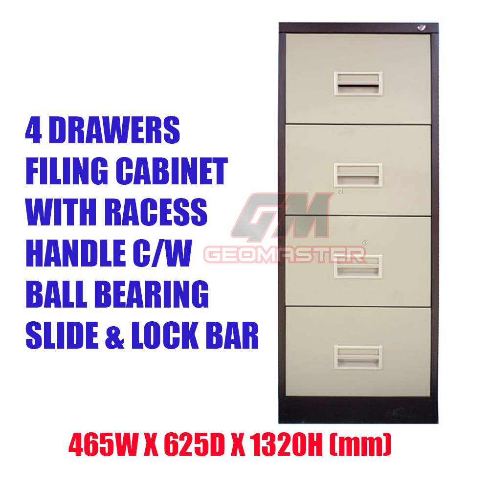 4 Drawers Metal Filing Cabinet With Lock inside measurements 1000 X 1000