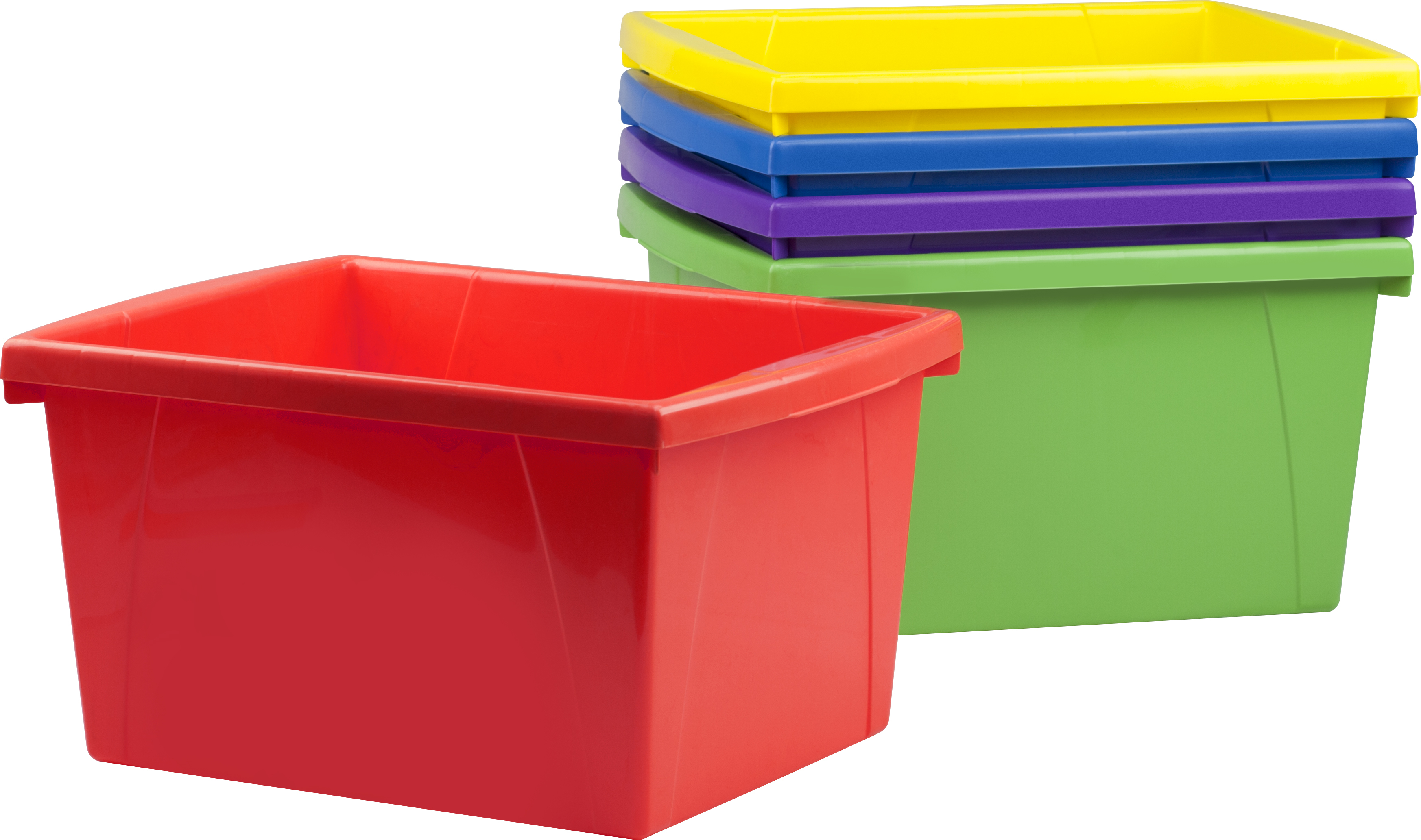 4 Gallon15l Classroom Storage Bin Assorted Colors 6 Unitspack inside measurements 3493 X 2066