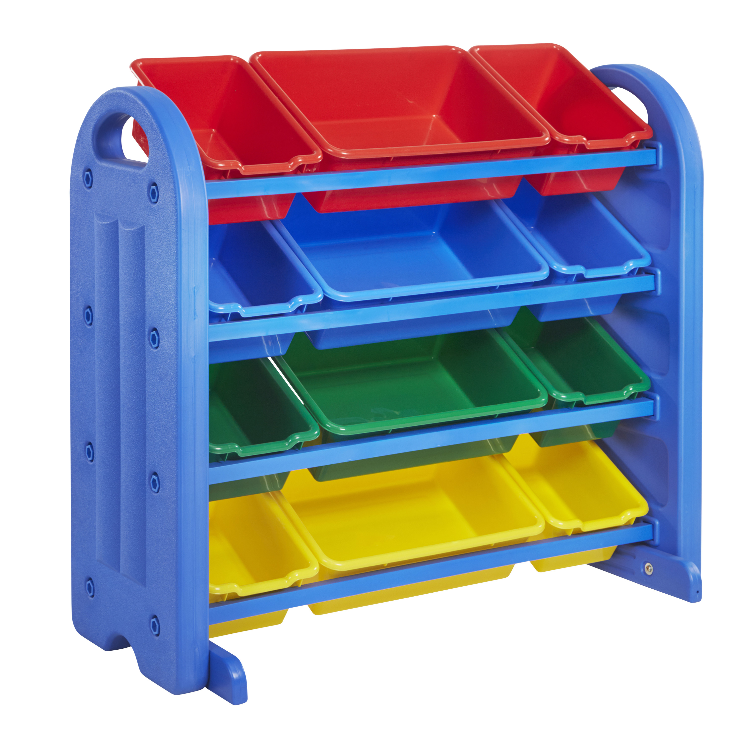 4 Tier Storage Organizer With Assorted Bins Blue Walmart for dimensions 3000 X 3000