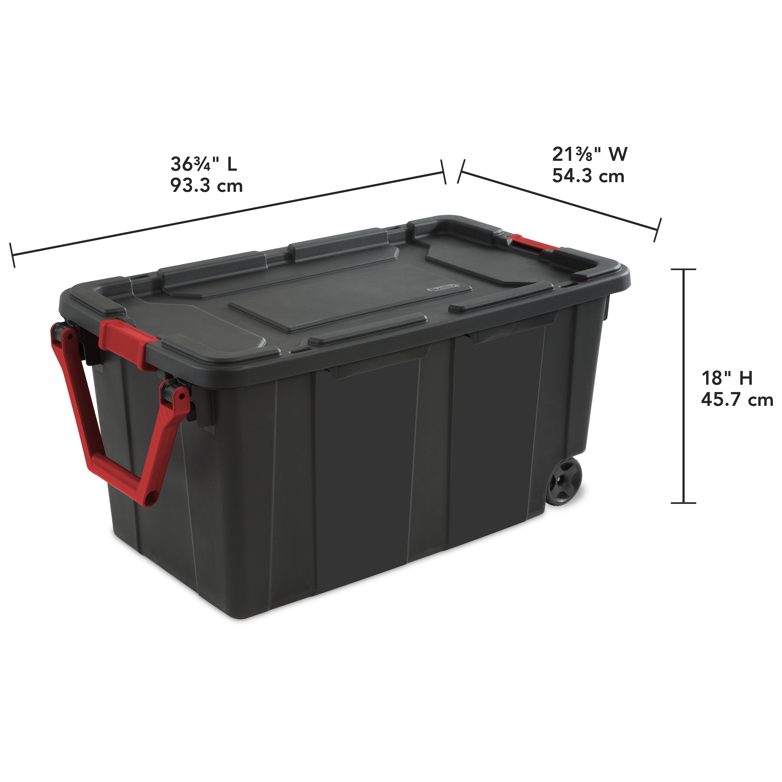 40 Gal Rolling Storage Tote Large Container Wheels Handle Bin Cargo regarding dimensions 3000 X 3000