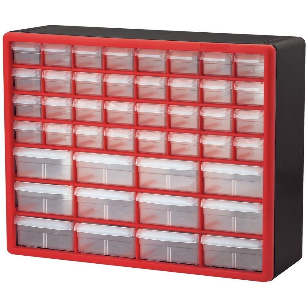 44 Storage Drawer Plastic Parts Bin Crafts Beads Nuts Bolts Screws with proportions 1000 X 1000