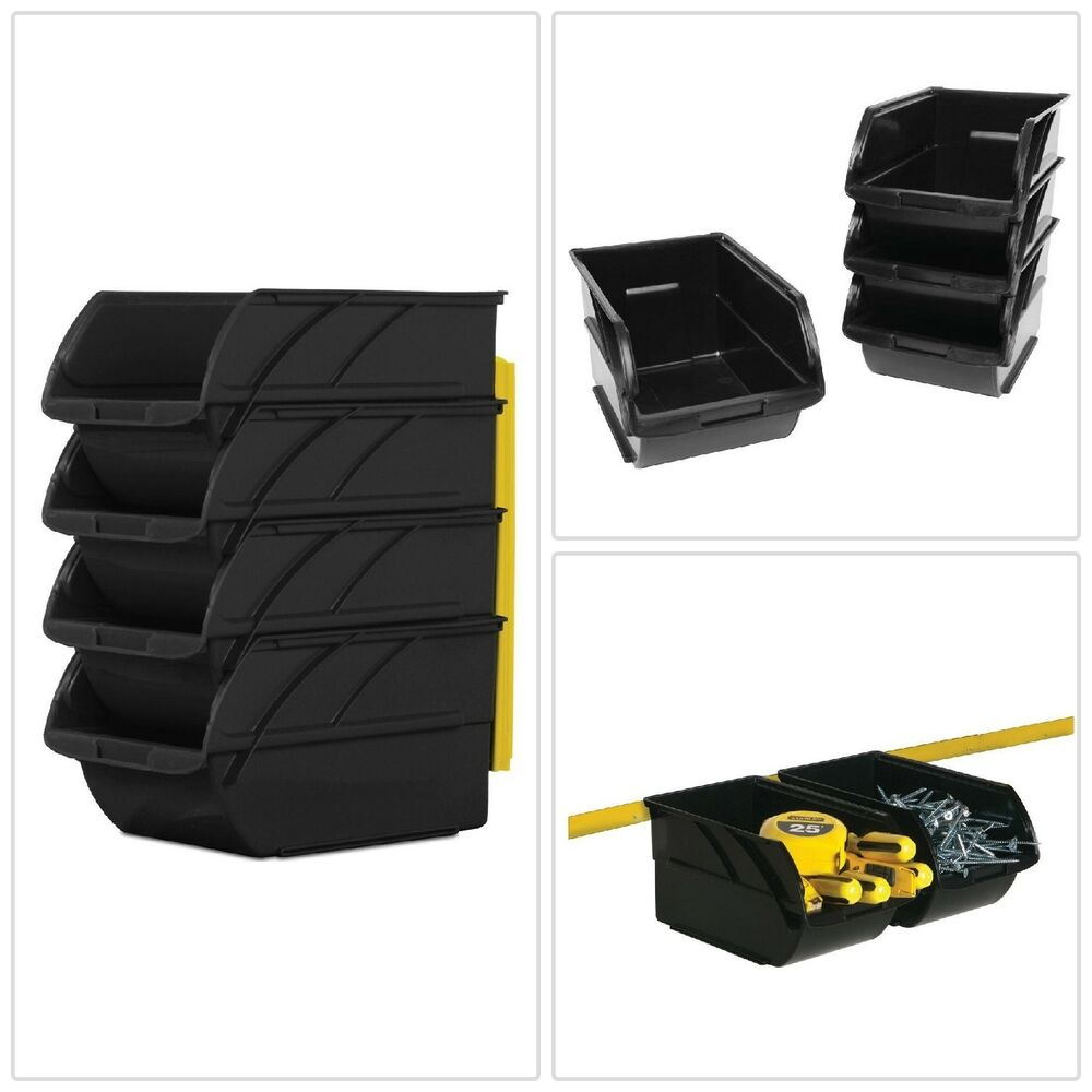 4x Mountable Storage Bins 6 Inch Garage Workshop Hang Organizer Tote regarding size 1000 X 1000