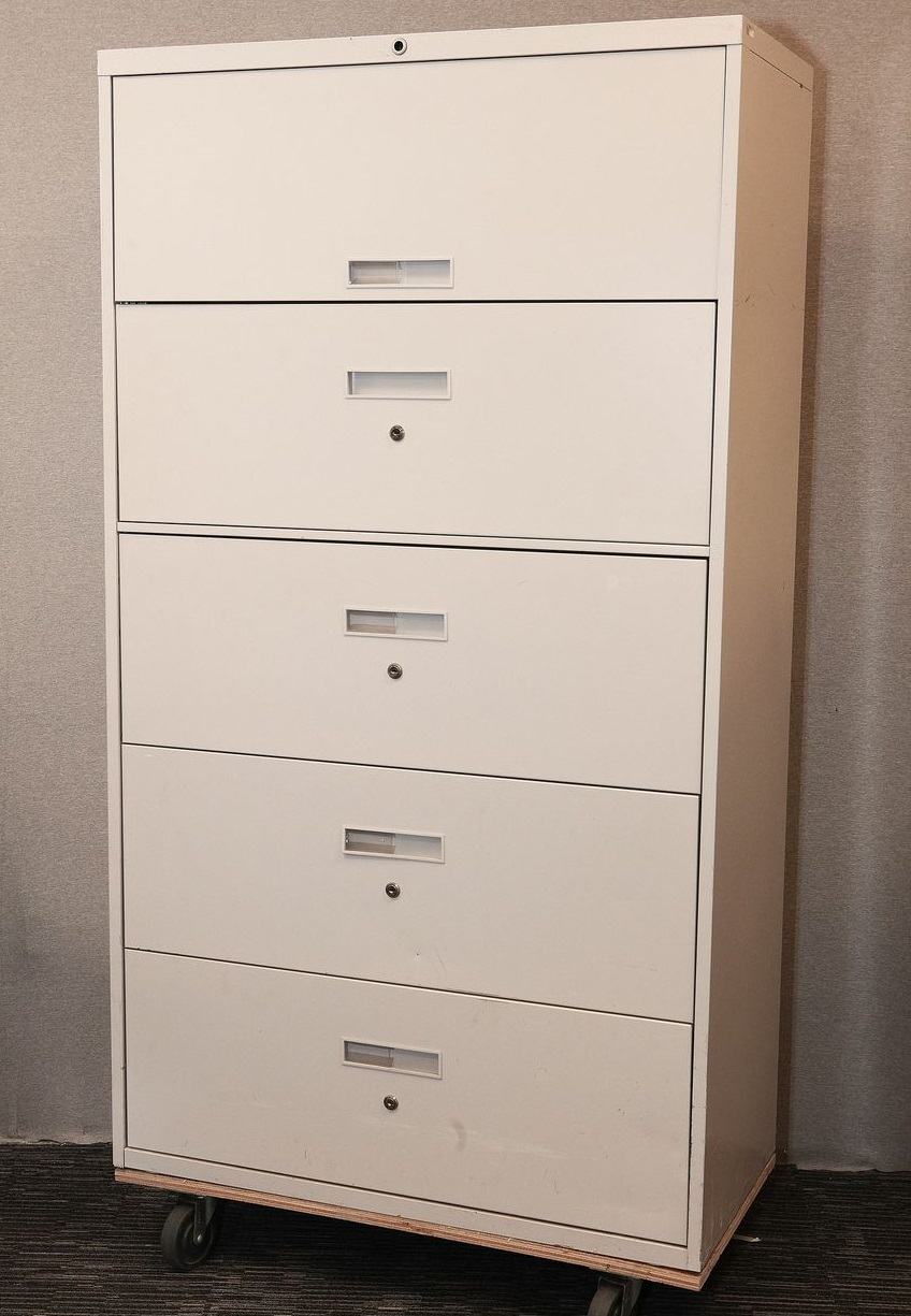 5 Drawer Lateral Filing Cabinet Steelcase 800 Individual Locking for size 848 X 1225