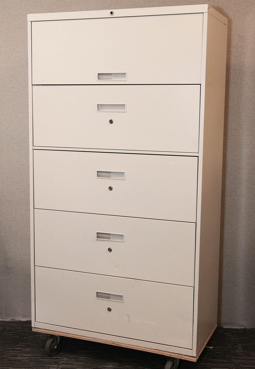 5 Drawer Lateral Filing Cabinet Steelcase 800 Individual Locking intended for size 848 X 1225