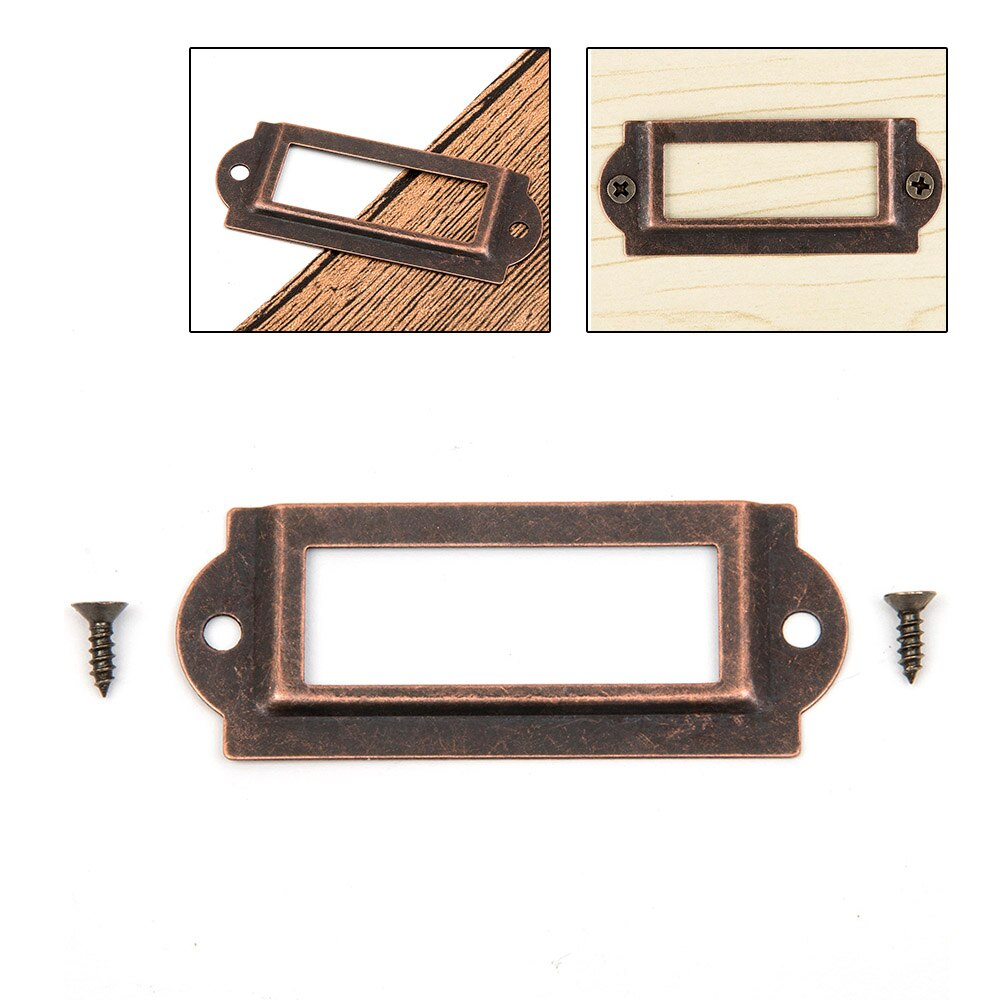 5pcs Bronze Tone Metal Frame Drawer Box Case Cabinet Card Label throughout proportions 1000 X 1000