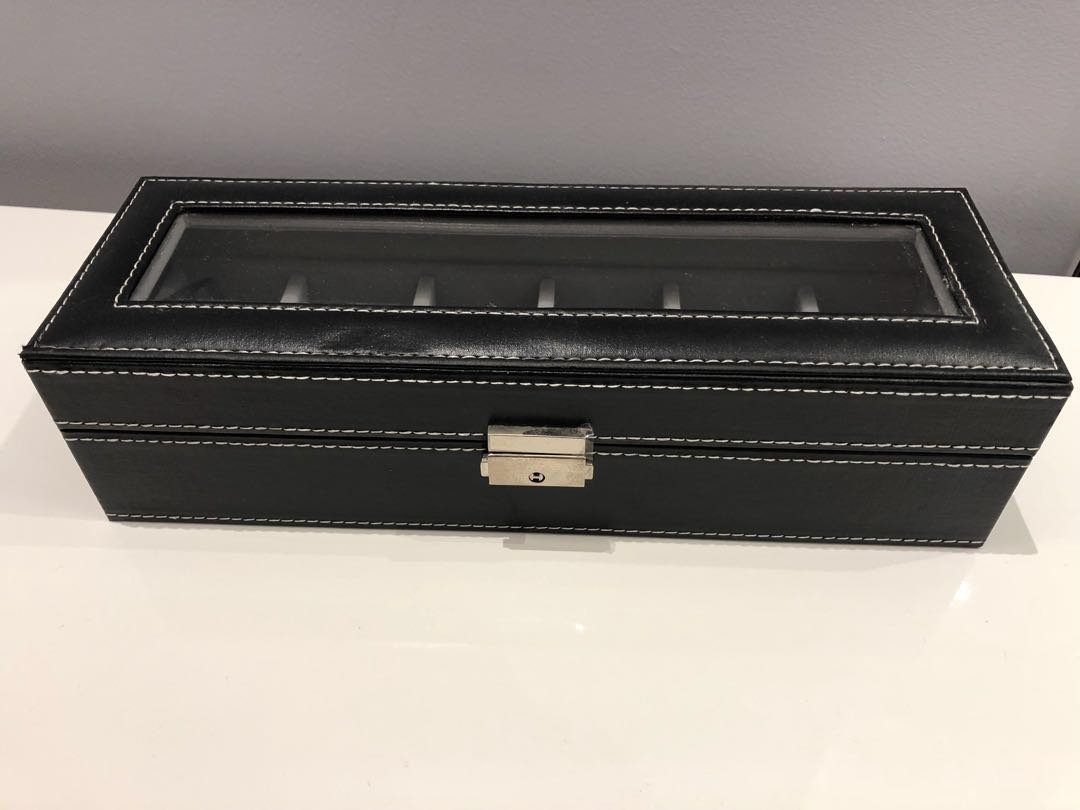 6 Slot Watch Storage Box With Lock And Key Luxury Watches On Carousell with dimensions 1080 X 810