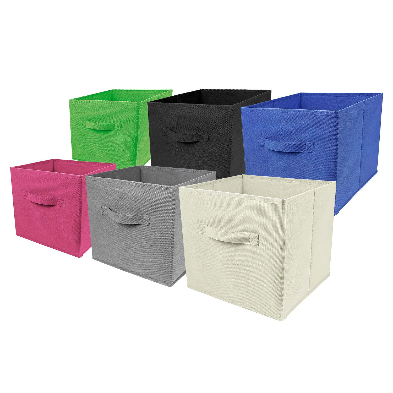 6 X Large Foldable Square Canvas Storage Box Collapsible Fabric in sizing 1500 X 1500