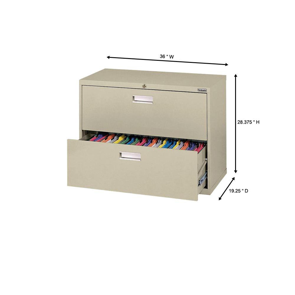 600 Series 36 In W 2 Drawer Lateral File Cabinet In Putty Lf6a362 with size 1000 X 1000