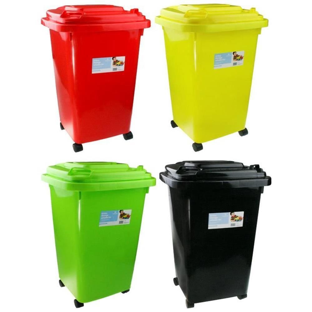 60l Kids Toy Storage Bin Container Mini Plastic Wheelie Bin 4 with measurements 1000 X 1000