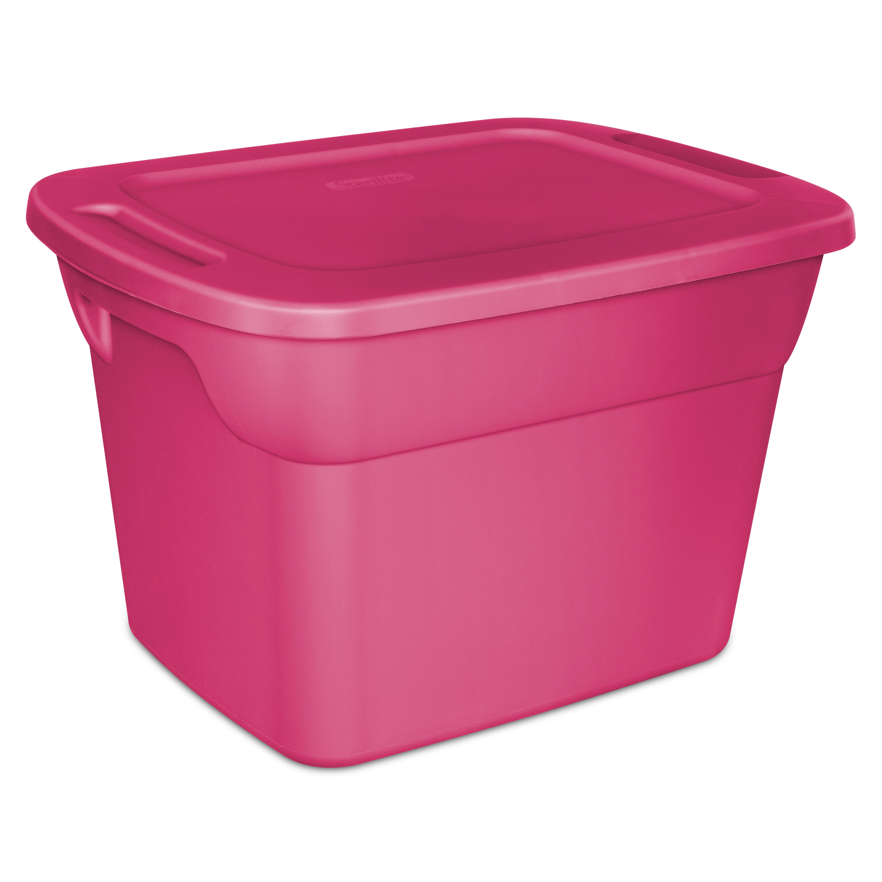 8 Pack Pink Plastic Storage Containers 18 Gallon Stackable Tote Box throughout size 3000 X 3000