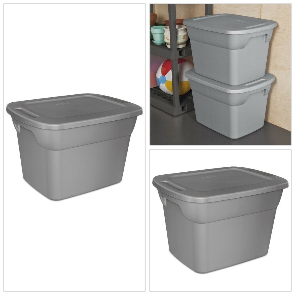 8 Plastic Storage Containers 18 Gallon Sterilite Stackable Tote Box with regard to measurements 1000 X 1000