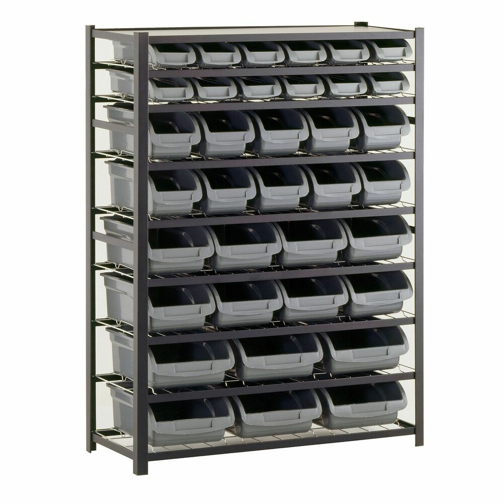 8 Shelf 36 Bin Rack Rolling Storage Shelving Commercial Wire Shelves with regard to proportions 1000 X 1000